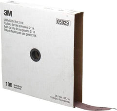 3M - 1-1/2" x 50 Yd 100 Grit Aluminum Oxide Cloth Roll - Fine Grade, J Weighted Backing - Caliber Tooling