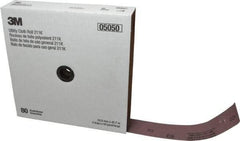 3M - 2" x 50 Yd 80 Grit Aluminum Oxide Cloth Roll - Medium Grade, J Weighted Backing - Caliber Tooling