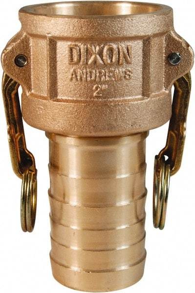 Dixon Valve & Coupling - 2" Brass Cam & Groove Suction & Discharge Hose Female Coupler Hose Shank - Part C, 250 Max psi - Caliber Tooling