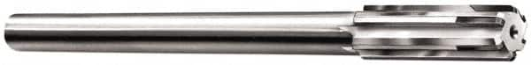 Made in USA - 0.657" Carbide-Tipped 6 Flute Chucking Reamer - Straight Flute, 9/16" Straight Shank, 2-1/4" Flute Length, 9" OAL - Caliber Tooling