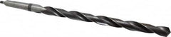 Interstate - 49/64", 2MT 118° Point High Speed Steel Taper Shank Drill Bit - Oxide Finish, 10" Flute Length, 15" OAL, Spiral Flute, Series 502 - Caliber Tooling