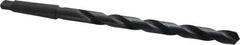 Interstate - 13/16", 3MT 118° Point High Speed Steel Taper Shank Drill Bit - Oxide Finish, 10" Flute Length, 15" OAL, Spiral Flute, Series 502 - Caliber Tooling