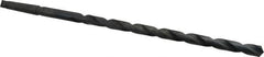 Interstate - 21/32", 2MT 118° Point High Speed Steel Taper Shank Drill Bit - Oxide Finish, 12" Flute Length, 18" OAL, Spiral Flute - Caliber Tooling