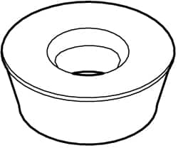 Kennametal - RDPX12T3M0 HN Grade KC510M Carbide Milling Insert - TiAlN Finish, 5/32" Thick, 12mm Inscribed Circle - Caliber Tooling