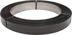 Made in USA - 1,796' Long x 3/4" Wide, Oscillated Coil Steel Strapping - 2,000 Lb Capacity, 0.023" Thick - Caliber Tooling