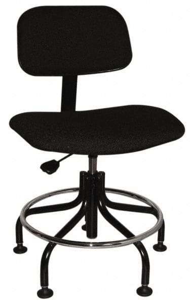 Bevco - Ergonomic Chair with Welded Footring - Cloth Seat, Black - Caliber Tooling