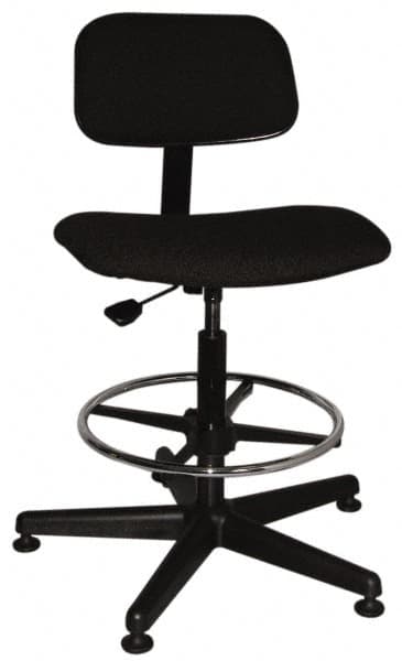 Bevco - Ergonomic Chair with Adjustable Footring - Cloth Seat, Black - Caliber Tooling