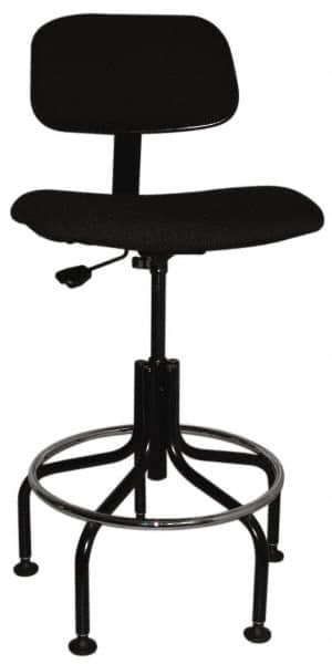 Bevco - Ergonomic Chair with Welded Footring - Cloth Seat, Black - Caliber Tooling