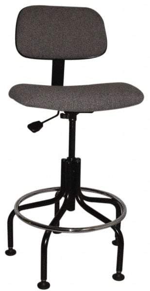 Bevco - Ergonomic Chair with Welded Footring - Cloth Seat, Gray - Caliber Tooling