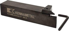 Kennametal - External Thread, 0.67" Max Depth of Cut, 4mm Min Groove Width, 6" OAL, Left Hand Indexable Grooving Cutoff Toolholder - 1-1/4" Shank Height x 1-1/4" Shank Width, A4..04.. Insert Style, A4SM Toolholder Style, Series A4 - Caliber Tooling