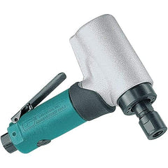 Dynabrade - 1/4" Collet, Angle Handle, Air Angle Die Grinder - 18,000 RPM, Front Exhaust, 27.99 CFM, 0.5 hp, 90 psi, 1/4 NPT Inlet - Caliber Tooling