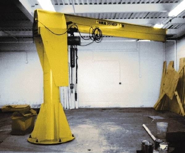 Value Collection - 2,000 Lb Load Capacity, Steel Jib Crane - Pillar Base Jib - Caliber Tooling