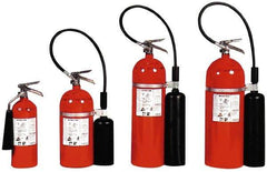 Kidde - 20 Lb, 10-B:C Rated, Carbon Dioxide Fire Extinguisher - 8" Diam x 26" High, 850 psi, 8' Discharge in 17 sec, Rechargeable, Aluminum Cylinder - Caliber Tooling