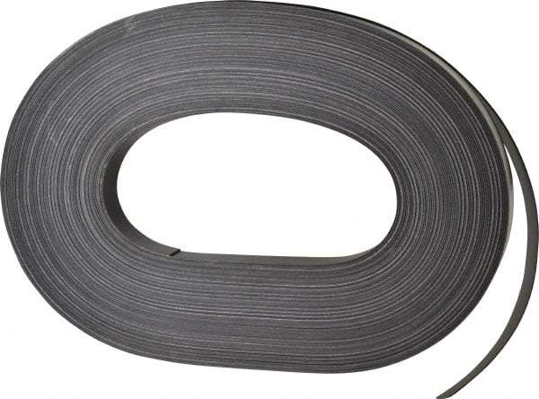 Mag-Mate - 100' Long x 3/4" Wide x 1/32" Thick Flexible Magnetic Strip - 6 Lb Max Pull Force, 3 Linear Ft/Lb Magnetic Pull Force, Adhesive Back - Caliber Tooling