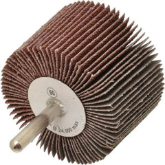 CGW Abrasives - 2-1/2" Diam x 1-1/2" Face Width, Medium Aluminum Oxide Coated Mounted Flap Wheel - Caliber Tooling