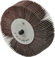 CGW Abrasives - 3" Diam x 1" Face Width, Medium Aluminum Oxide Coated Mounted Flap Wheel - Caliber Tooling