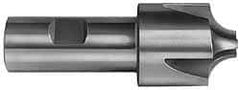 Hertel - 3/8" Radius, 1-1/4" Mill Diam, 4 Flute Cobalt Corner Rounding End Mill - Single End, TiN Finish, 3-1/2" OAL, 1/2" Shank Diam - Caliber Tooling