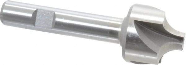 Interstate - 11/32" Radius, 1-1/8" Mill Diam, 4 Flute Cobalt Corner Rounding End Mill - Single End, Uncoated, 3-1/2" OAL, 1/2" Shank Diam - Caliber Tooling