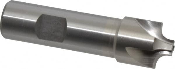 Interstate - 7/32" Radius, 7/8" Mill Diam, 4 Flute Cobalt Corner Rounding End Mill - Single End, Uncoated, 3-1/4" OAL, 3/4" Shank Diam - Caliber Tooling