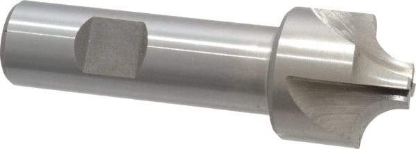 Interstate - 11/32" Radius, 1-1/8" Mill Diam, 4 Flute Cobalt Corner Rounding End Mill - Single End, Uncoated, 3-1/2" OAL, 3/4" Shank Diam - Caliber Tooling