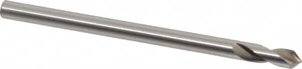 Interstate - 1/4" Body Diam, 90°, 4" OAL, High Speed Steel Spotting Drill - Caliber Tooling