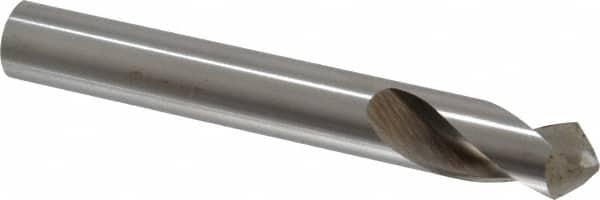 Interstate - 1/2" Body Diam, 90°, 3-3/4" OAL, High Speed Steel Spotting Drill - Caliber Tooling