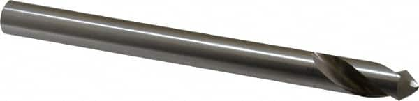 Interstate - 1/2" Body Diam, 90°, 6" OAL, High Speed Steel Spotting Drill - Caliber Tooling