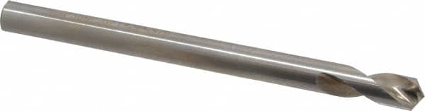 Interstate - 3/8" Body Diam, 120°, 5" OAL, High Speed Steel Spotting Drill - Caliber Tooling