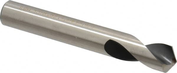 Interstate - 5/8" Body Diam, 120°, 4-3/8" OAL, High Speed Steel Spotting Drill - Caliber Tooling