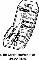 Drill Bit Set: Auger Drill Bits, High Speed Steel Bright/Uncoated, Standard, Straight Shank