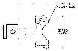 Parlec - 62.99mm Body Diam, Manual Twin Cutter Boring Head - 66.29mm to 123.44mm Bore Diam - Exact Industrial Supply