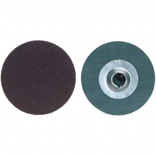 Merit Abrasives - 2" Disc Diam, 36 Grit, Aluminum Oxide Quick Change Disc - Type S Attaching System, Coated, Very Coarse Grade, 30,000 RPM, R228 Series - Caliber Tooling