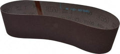 3M - 4" Wide x 36" OAL, 100 Grit, Aluminum Oxide Abrasive Belt - Aluminum Oxide, Fine, Coated, X Weighted Cloth Backing, Series 341D - Caliber Tooling