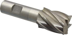 Interstate - 1-1/8", 1-1/2" LOC, 3/4" Shank Diam, 3-7/8" OAL, 6 Flute, Cobalt Square End Mill - Single End, Uncoated, Spiral Flute, 30° Helix, Centercutting, Right Hand Cut, Right Hand Flute - Caliber Tooling