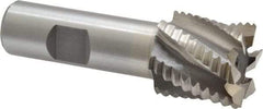 Interstate - 1-1/8" Diam, Coarse Pitch, 1-1/8" LOC, 6 Flute Cobalt Roughing Square End Mill - Uncoated, 3-3/8" OAL, 3/4" Shank Diam, Single End - Caliber Tooling