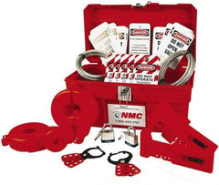 NMC - 32 Piece Valve Lockout Kit - Keyed Differently, Comes in Pouch - Caliber Tooling