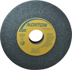 Norton - 6" Diam x 1-1/4" Hole x 1" Thick, I Hardness, 60 Grit Surface Grinding Wheel - Silicon Carbide, Type 1, Medium Grade, 4,140 Max RPM, Vitrified Bond, No Recess - Caliber Tooling