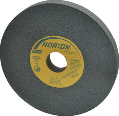 Norton - 7" Diam x 1-1/4" Hole x 3/4" Thick, J Hardness, 100 Grit Surface Grinding Wheel - Silicon Carbide, Type 1, Fine Grade, 3,600 Max RPM, Vitrified Bond, No Recess - Caliber Tooling