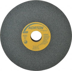 Norton - 8" Diam x 1-1/4" Hole x 1" Thick, I Hardness, 80 Grit Surface Grinding Wheel - Silicon Carbide, Type 1, Medium Grade, 3,600 Max RPM, Vitrified Bond, No Recess - Caliber Tooling