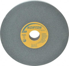 Norton - 8" Diam x 1-1/4" Hole x 1" Thick, I Hardness, 100 Grit Surface Grinding Wheel - Silicon Carbide, Type 1, Fine Grade, 3,600 Max RPM, Vitrified Bond, No Recess - Caliber Tooling