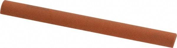 Norton - 4" Long x 3/8" Diam Aluminum Oxide Sharpening Stone - Half Round, Fine Grade - Caliber Tooling