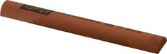 Norton - 4" Long x 1/2" Diam Aluminum Oxide Sharpening Stone - Half Round, Fine Grade - Caliber Tooling