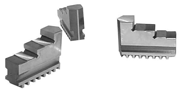 Buck Chuck Company - 15" Max Chuck Diam Compatibility, Steel Tongue & Groove Hard Lathe Top Jaws - 2" High - Caliber Tooling