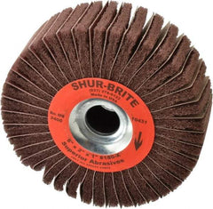 Superior Abrasives - 6" Diam, 180 Grit Aluminum Oxide Duplex Wheel - 1" Hole, 2" Wide, Coated, Very Fine Grade, 4,500 Max RPM - Caliber Tooling