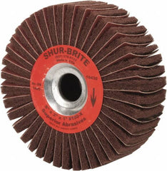 Superior Abrasives - 6" Diam, 120 Grit Aluminum Oxide Duplex Wheel - 1" Hole, 2" Wide, Coated, Fine Grade, 4,500 Max RPM - Caliber Tooling