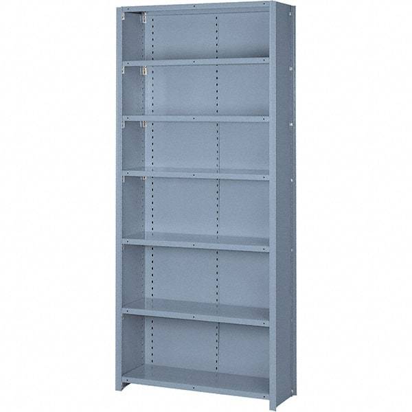 Lyon - 7 Shelf, 900 Lb. Capacity, Closed Shelving Starter Unit - 36 Inch Wide x 24 Inch Deep x 84 Inch High, Gray - Caliber Tooling