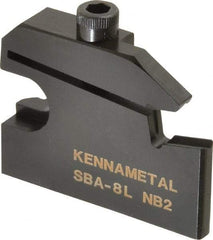 Kennametal - Left Hand, 0.315" Insert Width, 1 Inch Max Depth of Cut, Indexable Cutoff and Grooving Support Blade - SBA8L - Caliber Tooling