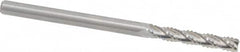 M.A. Ford - 3/16" Diam, 1-1/8" LOC, 4 Flute Solid Carbide Roughing & Finishing Square End Mill - Uncoated, 3" OAL, 3/16" Shank Diam, Straight Shank, 30° Helix, Centercutting, Extra Long Length - Caliber Tooling