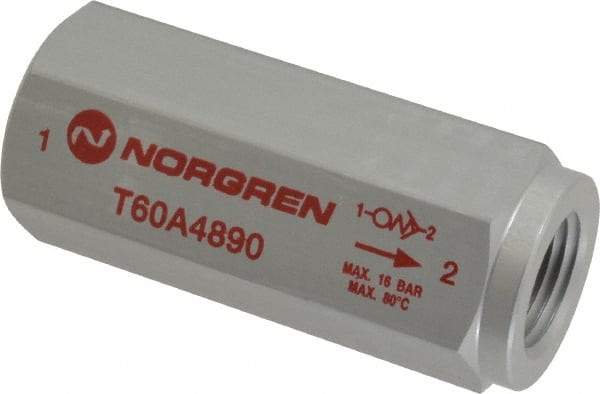 Norgren - 1/2" NPT Low Flow Air Fuse - 0 to 232 psi, Shutoff Valve & Aluminum Material - Caliber Tooling