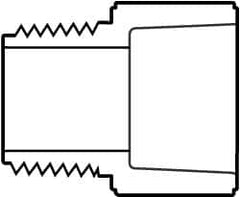 Value Collection - 8" PVC Plastic Pipe Male Adapter - Schedule 40, MIPT x Slip End Connections - Caliber Tooling